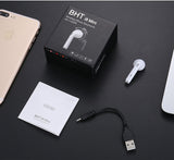 Mini Wireless In-Ear Bluetooth Earphone 180 Degrees Rotated Headset for iPhone Samsung white