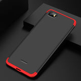 For XIAOMI Redmi 6A Ultra Slim PC Back Cover Non-slip Shockproof 360 Degree Full Protective Case blue black blue_XIAOMI Redmi 6A