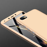 For XIAOMI Redmi 6A Ultra Slim PC Back Cover Non-slip Shockproof 360 Degree Full Protective Case blue black blue_XIAOMI Redmi 6A