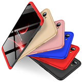 For OPPO F7 Ultra Slim PC Back Cover Non-slip Shockproof 360 Degree Full Protective Case Gold