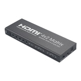 For HDMI 2.0 4X2 Array Support 4K/60 YUV4:4:4 HDR ARC Infrared Remote Control Without Battery black