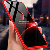 for Redmi NOTE 7 Ultra Slim PC Back Cover Non-slip Shockproof 360 Degree Full Protective Case red_Redmi NOTE 7