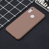 For HUAWEI Y6 2019 Lovely Candy Color Matte TPU Anti-scratch Non-slip Protective Cover Back Case 9