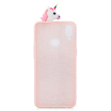 For Samsung A10S A20S Color Painting 3D Cartoon Animal Full Protective Soft TPU Mobile Phone Case Light pink