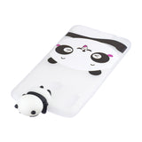 For Samsung A10S A20S Color Painting 3D Cartoon Animal Full Protective Soft TPU Mobile Phone Case white