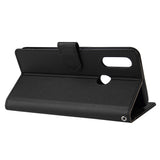 For OPPO A8 / A31/Realme XT / X2 Mobile Phone Case PU Buckle Closure Wallet Design Cards Slots All-round Protection Phone Cover  black
