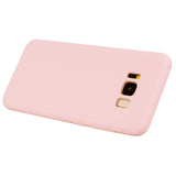 for Samsung S8 Lovely Candy Color Matte TPU Anti-scratch Non-slip Protective Cover Back Case Light pink