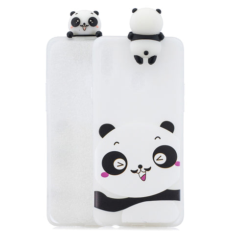 For Samsung A10S A20S Color Painting 3D Cartoon Animal Full Protective Soft TPU Mobile Phone Case white
