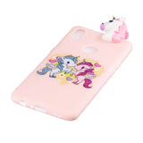 For Samsung A10S A20S Color Painting 3D Cartoon Animal Full Protective Soft TPU Mobile Phone Case Light pink