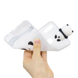 For Samsung A10S A20S Color Painting 3D Cartoon Animal Full Protective Soft TPU Mobile Phone Case white