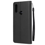 For OPPO A8 / A31/Realme XT / X2 Mobile Phone Case PU Buckle Closure Wallet Design Cards Slots All-round Protection Phone Cover  black
