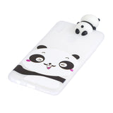 For Samsung A10S A20S Color Painting 3D Cartoon Animal Full Protective Soft TPU Mobile Phone Case white