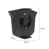 Mini 2 in 1 Multifunction Fan Cooling Radiator Phone Holder black