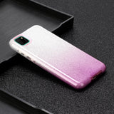 For HUAWEI Mate 30/Nova 5I pro/Mate 30 Pro/PSmart /Y5P/Y6P 2020 Phone Case Gradient Color Glitter Powder Phone Cover with Airbag Bracket purple