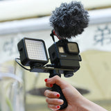 ULANZI PT-7 Cold Shoe Stand Bracket Vlogging Microphone Extension Plate with 1/4'' Tripod Screw for iPhone GoPro Sony  black