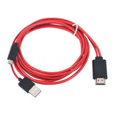 Micro USB to HDMI 1080P HD TV Cable Adapter - for Android Samsung Phones 11PIN, Black
