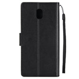 For Samsung J7 2017 European Edition/J730/J7 PRO PU Leather Protective Phone Case with 3 Card Position red