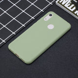 For HUAWEI Y6 2019 Lovely Candy Color Matte TPU Anti-scratch Non-slip Protective Cover Back Case 10