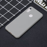 For HUAWEI Y6 2019 Lovely Candy Color Matte TPU Anti-scratch Non-slip Protective Cover Back Case 12