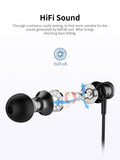 Langsdom M305 Metal Earphone In-ear Headphones with Mic Sports Bass Earbuds Headset for Smart Phones white