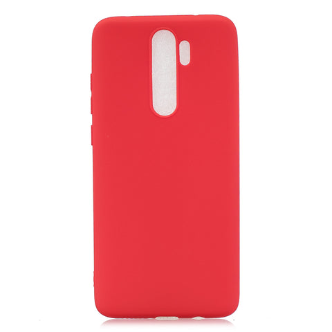 For Redmi NOTE 8 NOTE 8 Pro Soft Candy Color Frosted Surface Shockproof TPU Back Cover Mobile Phone Case red