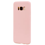 for Samsung S8 Lovely Candy Color Matte TPU Anti-scratch Non-slip Protective Cover Back Case Light pink