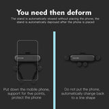 Universal Car Phone Holder For iPhone X XS Max Samsung Huawei Car Air Vent Mount Holder Gravity Mobile Phone Holder Silver