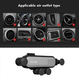 Universal Car Phone Holder For iPhone X XS Max Samsung Huawei Car Air Vent Mount Holder Gravity Mobile Phone Holder Silver