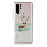 For HUAWEI P30 Pro Christmas Phone Case Protective Shell Super Soft TPU Smartphone Cover Anti-scratch Anti-fall Protection Cover