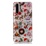 For HUAWEI P30 Pro Christmas Phone Case Protective Shell Super Soft TPU Smartphone Cover Anti-scratch Anti-fall Protection Cover