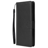 For Redmi NOTE 8 PU Leather Front Putton Protective Phone Case with 3 Cards Bracket black