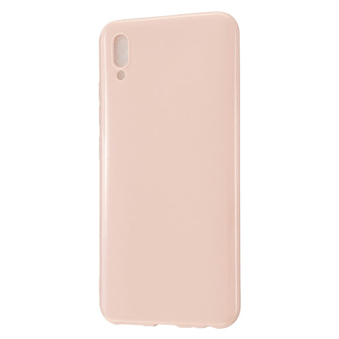 For VIVO Y93/Y95 Mobile Phone Case Glossy Finish Lightweight TPU Cellphone Cover Anti-scratch Overal Protection Shell Sakura pink