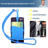 Lanyard Cell Phone Neck Strap Case Cover Card Holder for iPhone Samsung black