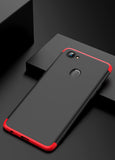 For OPPO F7 Ultra Slim PC Back Cover Non-slip Shockproof 360 Degree Full Protective Case black