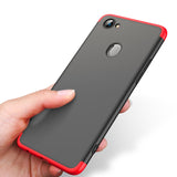 For OPPO F7 Ultra Slim PC Back Cover Non-slip Shockproof 360 Degree Full Protective Case black