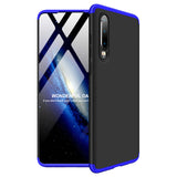 For HUAWEI P30 LITE Ultra Slim PC Back Cover Non-slip Shockproof 360 Degree Full Protective Case Blue black blue