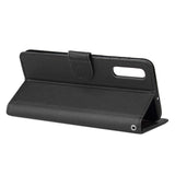 For Samsung A50 Wallet-type PU Leather Protective Phone Case with Buckle & 3 Card Position black