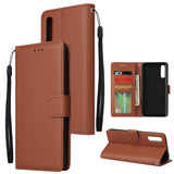 For Samsung A50 Wallet-type PU Leather Protective Phone Case with Buckle & 3 Card Position black