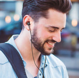 Langsdom M305 Metal Earphone In-ear Headphones with Mic Sports Bass Earbuds Headset for Smart Phones white