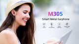Langsdom M305 Metal Earphone In-ear Headphones with Mic Sports Bass Earbuds Headset for Smart Phones white