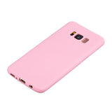for Samsung S8 Lovely Candy Color Matte TPU Anti-scratch Non-slip Protective Cover Back Case dark pink