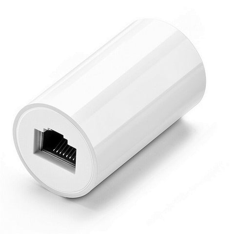 RJ45 to RJ45 Network Cable Adapter LAN Extension Cable ABS Ethernet Converter white