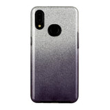 For Samsung A10/A50/A30S/A70/A20S Phone Case Gradient Color Glitter Powder Phone Cover with Airbag Bracket black