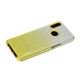 For Samsung A10/A50/A30S/A70/A20S Phone Case Gradient Color Glitter Powder Phone Cover with Airbag Bracket yellow