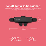 Universal Car Phone Holder For iPhone X XS Max Samsung Huawei Car Air Vent Mount Holder Gravity Mobile Phone Holder Silver
