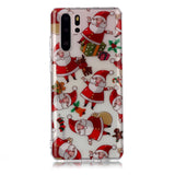 For HUAWEI P30 Pro Christmas Phone Case Protective Shell Super Soft TPU Smartphone Cover Anti-scratch Anti-fall Protection Cover