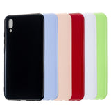 For VIVO Y93/Y95 Mobile Phone Case Glossy Finish Lightweight TPU Cellphone Cover Anti-scratch Overal Protection Shell Taro purple