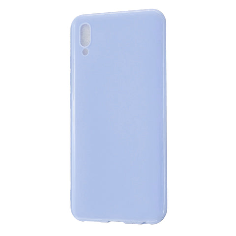 For VIVO Y93/Y95 Mobile Phone Case Glossy Finish Lightweight TPU Cellphone Cover Anti-scratch Overal Protection Shell Taro purple
