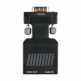 VGA to HDMI 1080P AV Converter HDTV Audio Video Cable Adapter for PC DVD STB black_VGA to HDMI