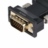 VGA to HDMI 1080P AV Converter HDTV Audio Video Cable Adapter for PC DVD STB black_VGA to HDMI